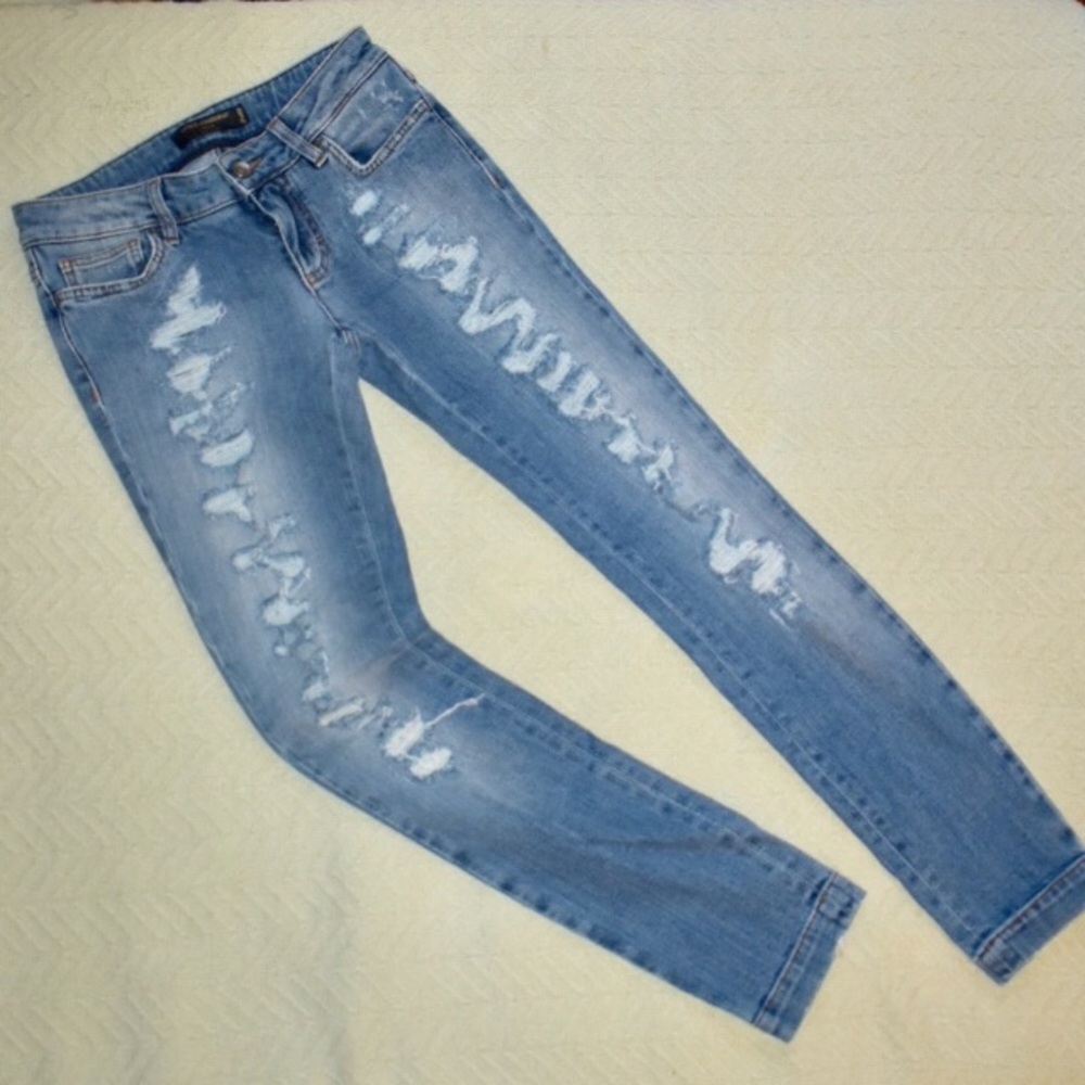 Dolce & Gabbana Distressed Lace Skinny Jeans